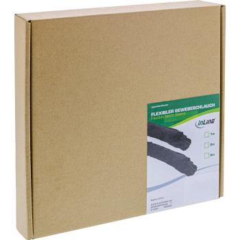 Preview: InLine® Kabelgeflechtschlauch Polyester, selbstverschließend, schwarz, 25mm, 1m