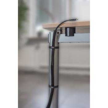 Preview: InLine® Kabelgeflechtschlauch Polyester, selbstverschließend, schwarz, 25mm, 1m