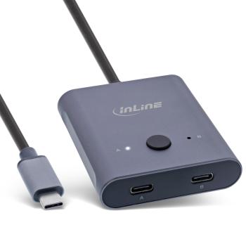 InLine® USB-C Switch, bidirektionaler Umschalter, 8K, 10Gb/s, 100W