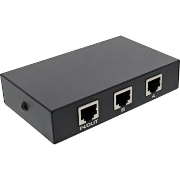Preview: InLine® RJ45 Umschalter manuell, 1 auf 2, 3x RJ45 Buchse