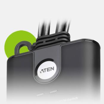 Preview: ATEN CS22HF 2-Port USB HDMI Kabel KVM-Switch mit Remote, FHD