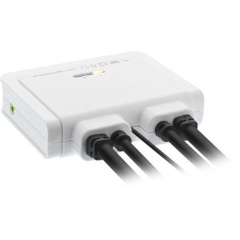 Preview: InLine® KVM Switch, 2-fach, USB-C + HDMI zu HDMI, 4K, mit Audio, integr. Kabel