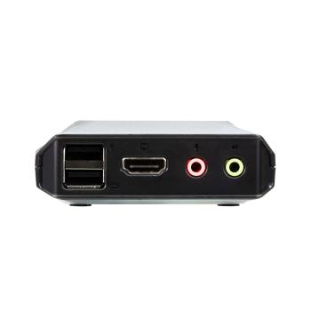 Preview: ATEN CS22H KVM-Switch 2-fach, HDMI 4K, USB, Audio, integrierte Kabel