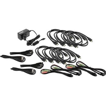 Preview: InLine® KVM Desktop Switch, 4-fach, Dual Monitor, HDMI, 4K, USB 3.0, Audio