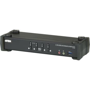 ATEN CS1924 KVMP-Switch 4-fach, DisplayPort, USB 3.0, für 4 Displays, 4K