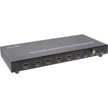 Preview: InLine® HDMI Matrix Switch / Umschalter, 4K2K, 4 Eingänge auf 2 Ausgänge