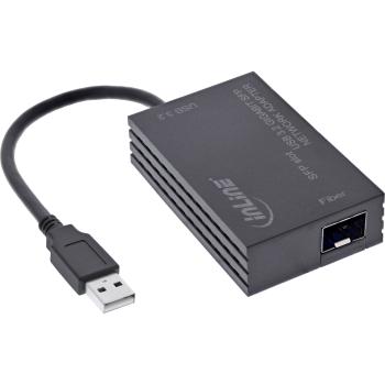 InLine® USB-A zu SFP Gigabit Fiber Netzwerkadapter (10/100/1000 Mb/s)