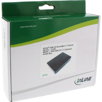 Preview: InLine® USB 2.0 SoundBox 7.1, 48KHz / 16-bit, mit Toslink Digital IN / OUT