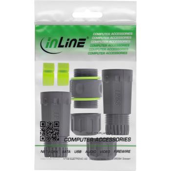 InLine® USB-C-Kabelkupplung, IP68, 2x USB-C Buchse, geschirmt, M20