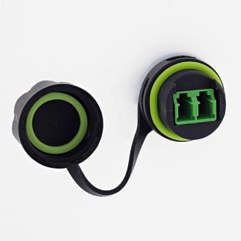 Preview: InLine® LWL-Kabelkupplung LC, kurz, IP68, 2x2 LC Buchse, M20