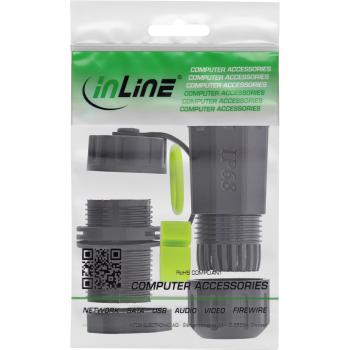 InLine® USB-A-Kabelkupplung, kurz, IP68, 2x USB-A Buchse, geschirmt