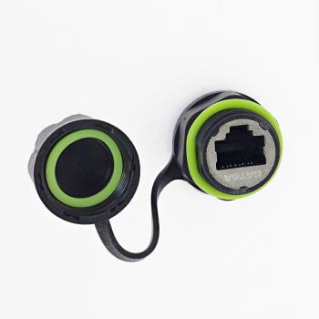 Preview: InLine® Patchkabelkupplung, mini, Cat.6A, IP68, geschirmt, 2x RJ45 Buchse