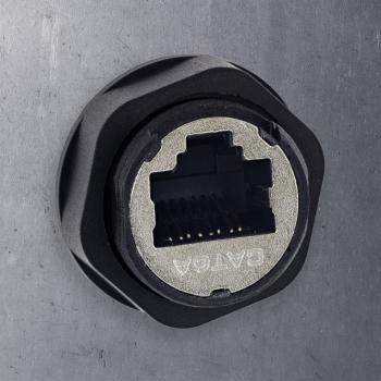 Preview: InLine® Patchkabelkupplung, mini, Cat.6A, IP68, geschirmt, 2x RJ45 Buchse