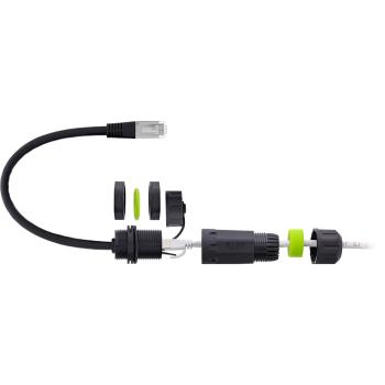 Preview: InLine® Patchkabelkupplung Cat.6A, IP68, RJ45 Buchse zu Stecker, 20cm