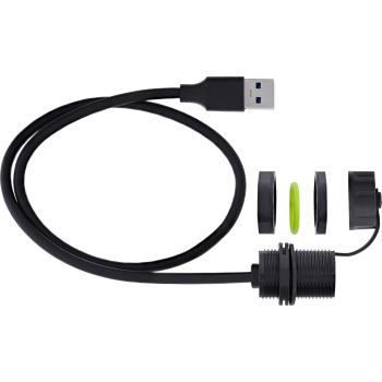 Preview: InLine® USB-A-Kabelkupplung, IP68, geschirmt, Buchse zu Stecker, 50cm