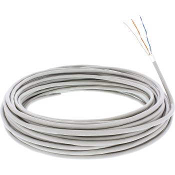 InLine® Telefon-Kabel 4-adrig, 2x2x0,6mm, zum Verlegen, 100m Rolle