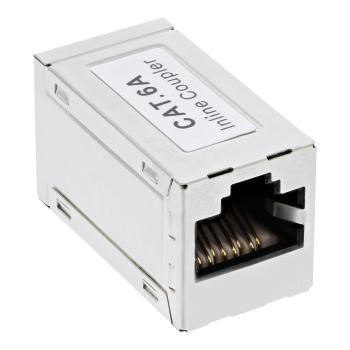 Preview: InLine® Patchkabelkupplung Metall Cat.6A, 2x RJ45 Buchse, geschirmt