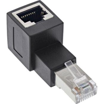 InLine® Patchkabel-Adapter Cat.6A, RJ45 Stecker/Buchse, 90° nach oben gewinkelt