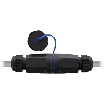 Preview: InLine® Kabelverbinder Leergehäuse RJ45 Keystone, IP68, mit Deckel