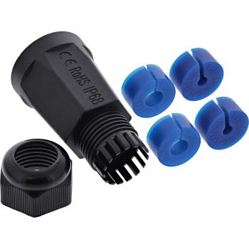 Preview: InLine® Kabelverbinder Leergehäuse RJ45 Keystone, IP68, mit Deckel