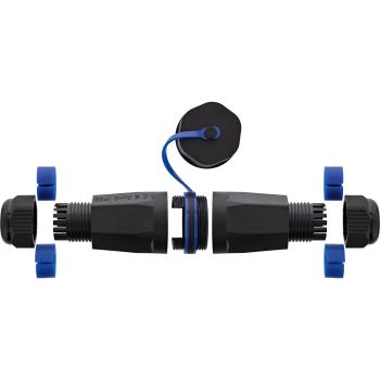 Preview: InLine® Kabelverbinder Leergehäuse RJ45 Keystone, IP68, mit Deckel