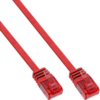 InLine® Patchkabel flach, U/UTP, Cat.6, rot, 0,5m