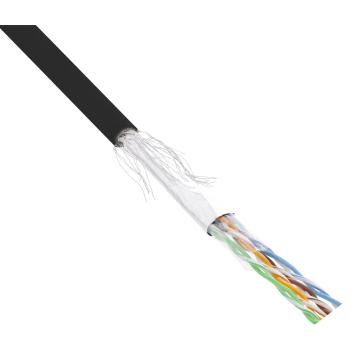 Preview: InLine® Patchkabel Cat.5e, schwarz, SF/UTP, AWG26, PVC, 100m