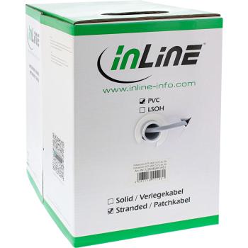 Preview: InLine® Patchkabel Cat.5e, grau, SF/UTP, AWG26, CCA, PVC, 100m
