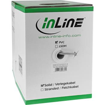 Preview: InLine® Verlegekabel, SF/UTP, Cat.5e, AWG24 CCA, PVC, 100m