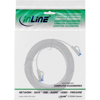 Preview: InLine® Patchkabel flach, U/FTP, Cat.6A, TPE halogenfrei