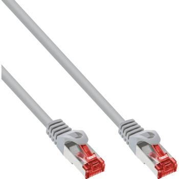 InLine® Patchkabel, S/FTP (PiMf), Cat.6, 250MHz, PVC, CCA, grau, 0,25m