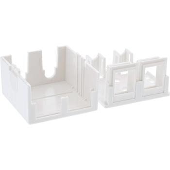Preview: InLine® Anschlussdose Aufputz für 2x Keystone RJ45 Buchse, weiß