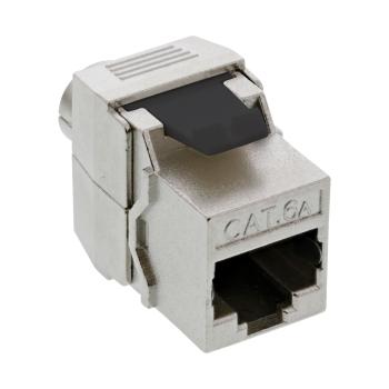 InLine® Keystone RJ45 Buchse, SNAP-In, Cat.6a, Schraubverschluss