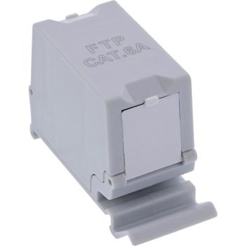 InLine® Cat.6A RJ45 Doppelkupplung für Hutschiene