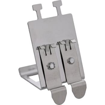 Preview: InLine® Keystone SNAP-In Metall-Modulhalter, 2-fach für Hutschiene, mit Lasche