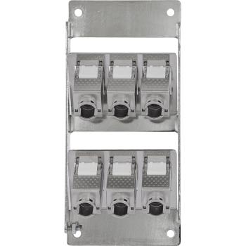 InLine® Verteilerkasten 6-Port Cat.6A Wand-/Hutschiene inkl. Keystone-Module