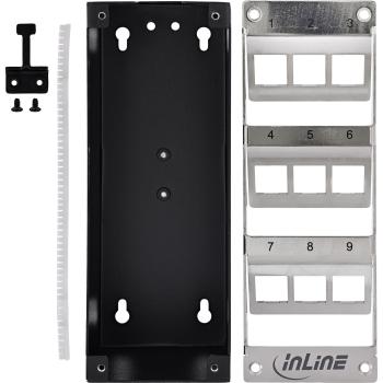 Preview: InLine® Verteilerkasten 9-Port Cat.6A Wand-/Hutschiene inkl. Keystone-Module