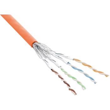 Preview: InLine® Patchkabel Cat.6 S/FTP (PiMf), orange, AWG27, PVC, CU, 100m