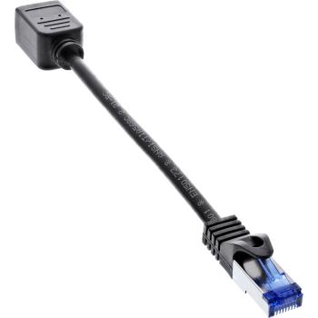 Preview: InLine® Patchkabel Verlängerung, RJ45 Protektor, S/FTP (PiMf), Cat.6A, 0,2m