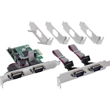 InLine® PCIe 4-Port RS-232 Karte, 4x D-Sub 9 Stecker, inkl. Low-Profile