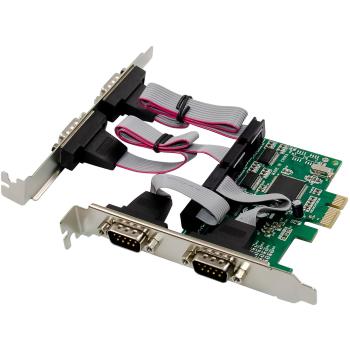 InLine® PCIe 4-Port RS-232 Karte, 4x D-Sub 9 Stecker, inkl. Low-Profile