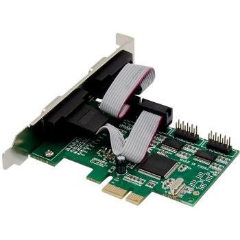 Preview: InLine® PCIe 4-Port RS-232 Karte, 4x D-Sub 9 Stecker, inkl. Low-Profile