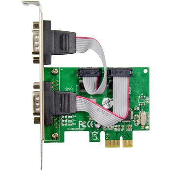Preview: InLine® PCIe 2-Port RS-232 Karte, 2x D-Sub 9 Stecker, inkl. Low-Profile