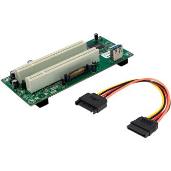 Preview: InLine® Schnittstellenkarte, PCIe x1 zu 2x PCI 32-Bit, inkl. 60 cm Kabel