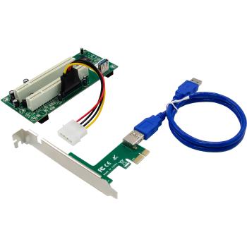 InLine® Schnittstellenkarte, PCIe x1 zu 2x PCI 32-Bit, inkl. 60 cm Kabel