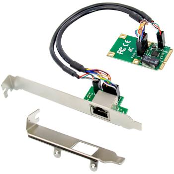 InLine® Mini-PCIe Gigabit Netzwerkkarte, 1x RJ45, Half-Size, inkl. RJ45-Modul