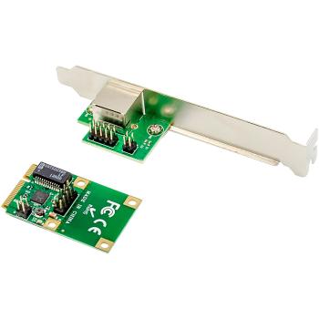 Preview: InLine® Mini-PCIe Gigabit Netzwerkkarte, 1x RJ45, Half-Size, inkl. RJ45-Modul