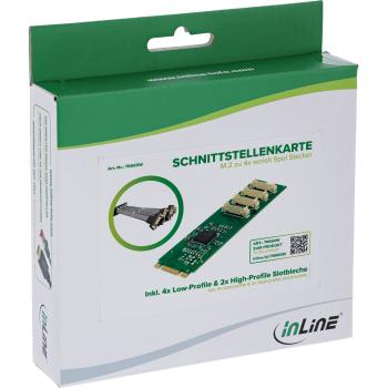 InLine® Schnittstellenkarte M.2 zu 4x seriell 9pol Stecker