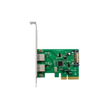 Preview: InLine® Schnittstellenkarte, 2x USB-A 3.2 Gen. 2 (10 Gb/s), PCIe x4, SATA