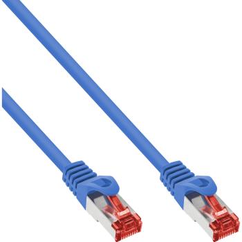 InLine® Patchkabel, S/FTP (PiMf), Cat.6, halogenfrei, Kupfer, blau, 3m